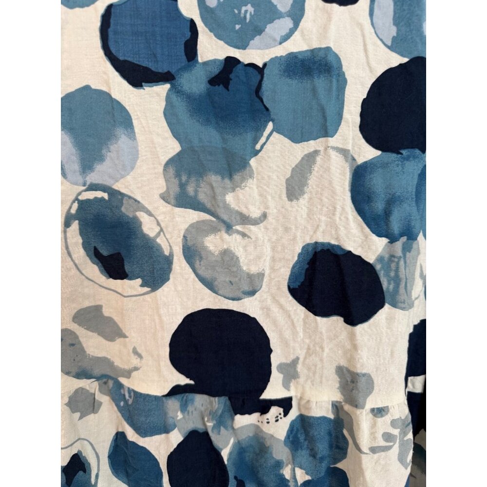 Unbranded Blue & White Scoop Neck Short Sleeve Maxi Dress 2XL - Picture 3 of 6